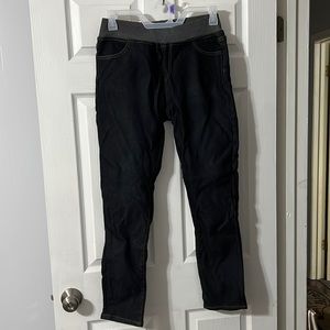 Women Dark Blue Fleece lined Jeans